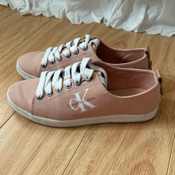 Calvin Klein Shoes - Calvin Klein Blush/light pink Canvas Sneakers